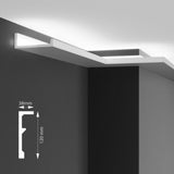 NH2 - Cornici velette per led a soffitto e parete per illuminazione indiretta con le strisce led e per cartongesso - 2 metri